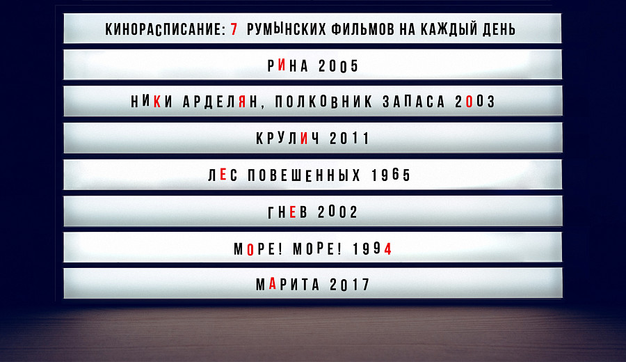 (Кино)расписание: 7 (не самых очевидных) румынских фильмов на каждый день